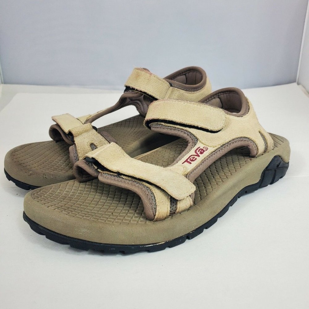 Teva Women's Open Toe Sandals Spoilers Adjustable Slingback Beige 6835 Size 10
